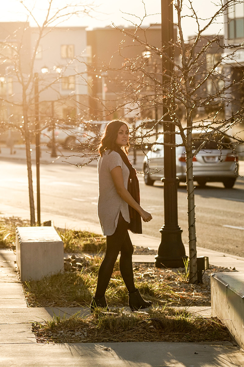 humbirdphoto - Photo of a women walking in the city sunkissed